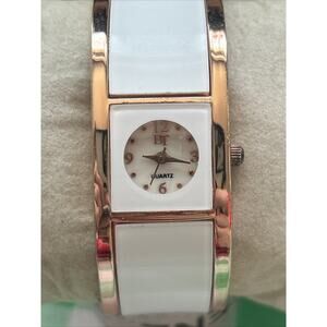 BT Rose Gold And White Toned Women’s Cuff Watch